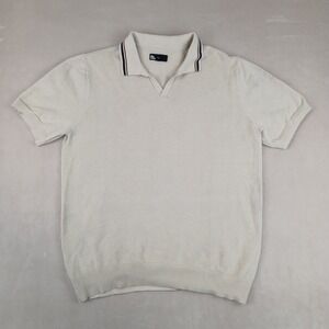 The Commons XL‎ Mens Polo Sweater Shirt Banded Short Sleeve Chunky Knit 22x27